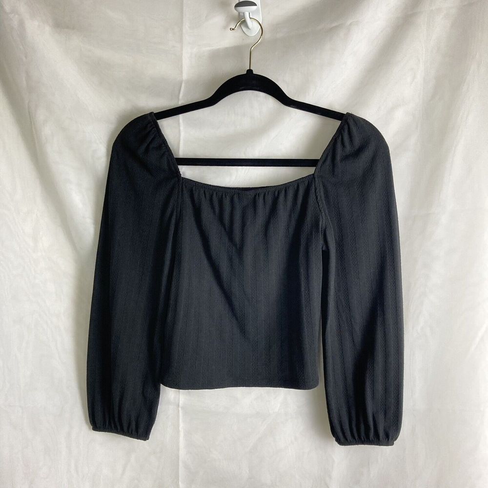 Wild Fable Small Crop Top Square Neck Ballon Sleeve